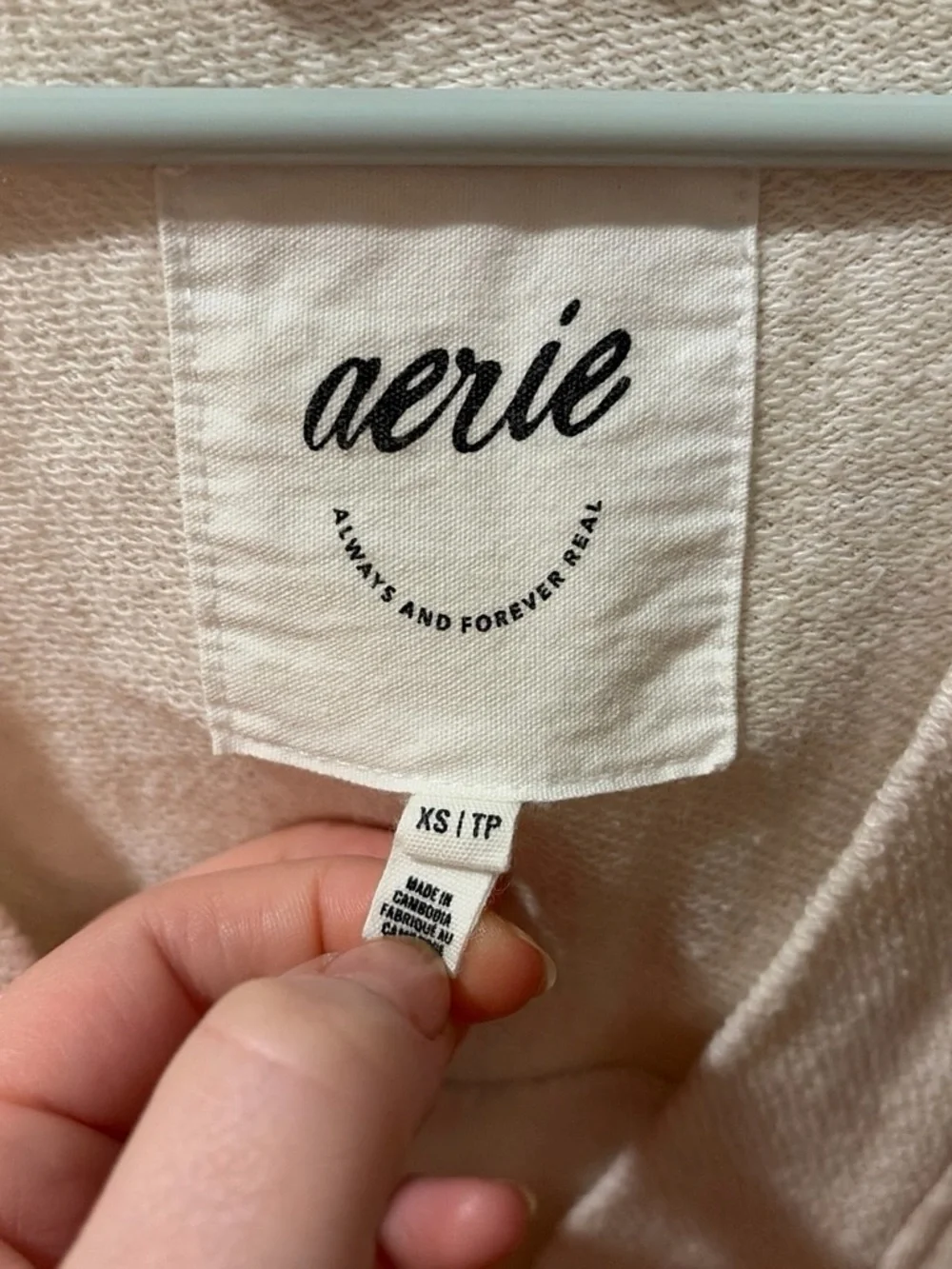 Aerie Cream Knit Button Front Cardigan Sweater | Boho Cozy